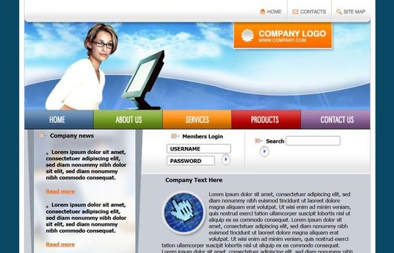 Шаблон коммерческого сайта 16