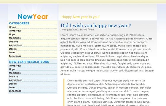 Template New Year