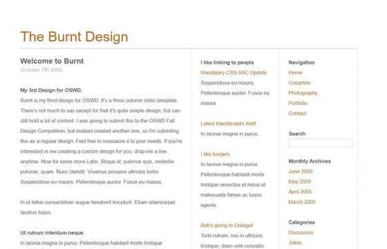 The Burnt Design