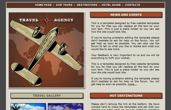 Travel Agency - сайт о путешествиях