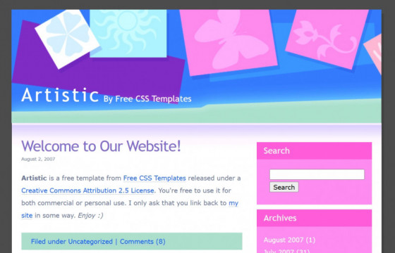 Artistic by Free Css Templates