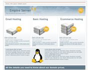 Шаблон сайта хостинга Empire Server